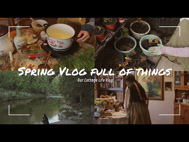 Spring Vlog Full of Things | Cozy and Slow life | 🧵 🪴 🥧