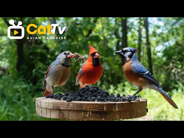 Cat TV NO ADS 🕊️ 11 Hours of Relaxing Bird Sounds Uninterrupted TV for Cats 😻