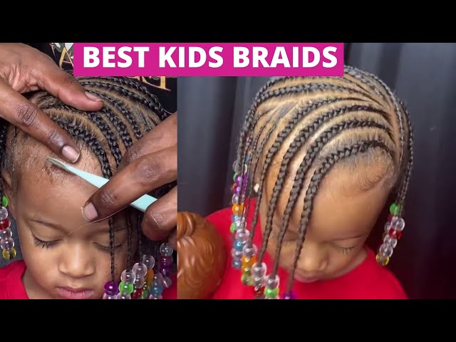 How to make Black Kids BRAIDS on NATURAL hair/soo BEAUTIFUL