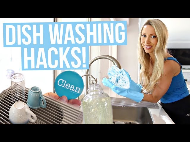 22 DISH WASHING HACKS! How To Do Dishes FASTER and EASIER!