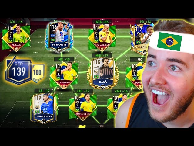 💚💛SELEÇÃO BRASILEIRA DE 2 BILHÕES💚💛ELE PEDIU E MONTEI O TIME DO BR NO FIFA MOBILE 23