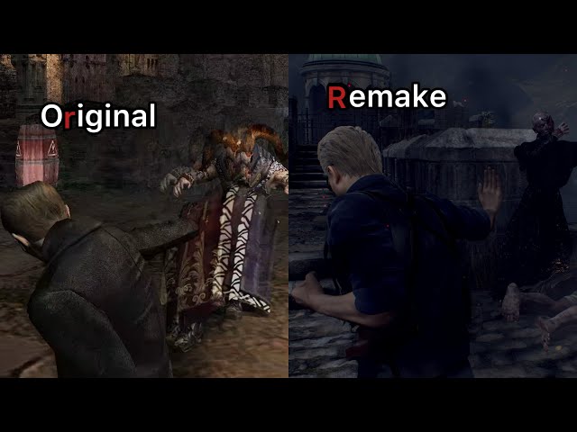 Resident Evil 4 All Characters Melee Comparison ( Original vs Remake)