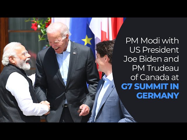 PM Modi with US President Joe Biden and PM Trudeau of Canada at G7 Summit in Germany