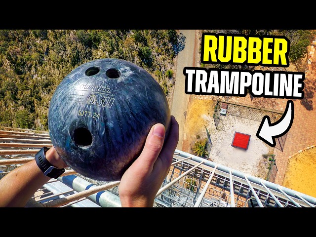 Bowling Ball VS World's Bounciest Trampoline