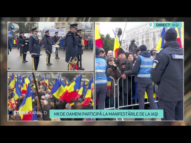 Stirile Kanal D - 24 ianuarie, Mica Unire: mii de oameni participa la manifestarile de la Iasi!