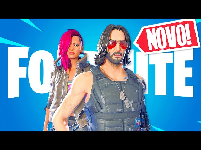 Testei as Novas Skins de Cyberpunk 2077 (e Keanu Reeves) no FORTNITE !