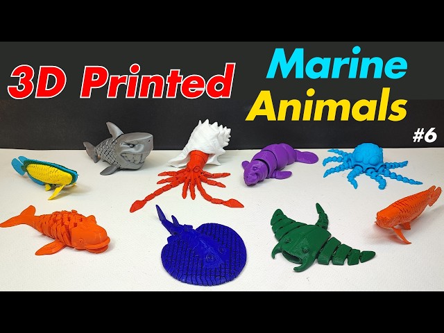 Articulated Ocean Animals_S6 | 3D Printed Animal Toys