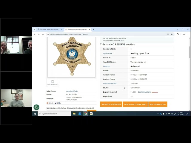 Bidder Guide to Ouachita Parish, LA Online Sheriff's Sales on Bid4Assets!