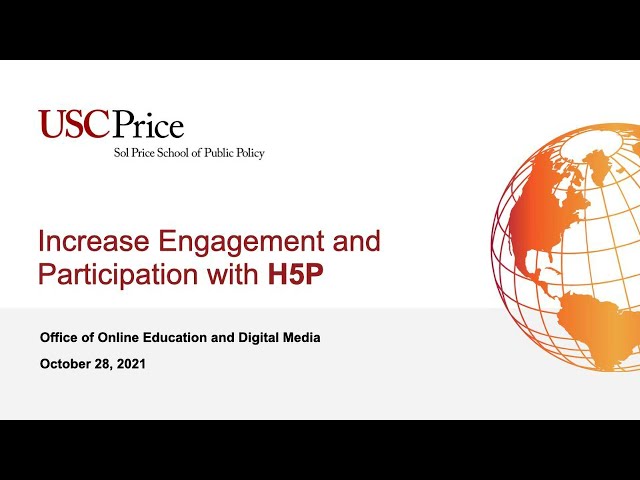 Increase Engagement and Participation with H5P