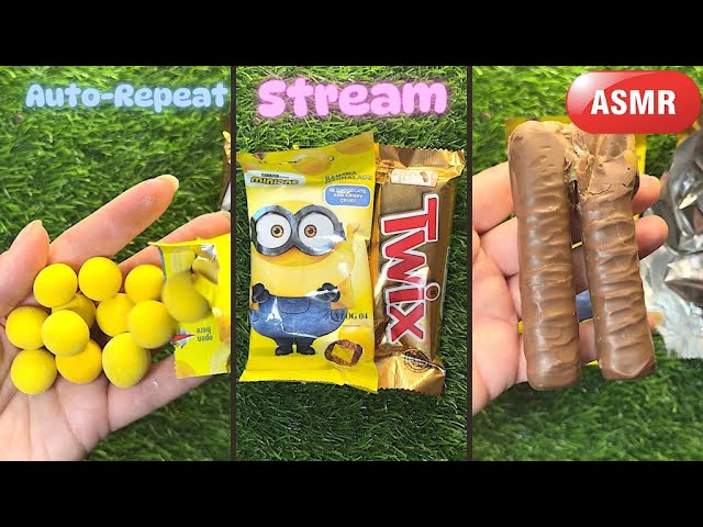 ASMR LOVERS Rejoice! Rainbow Lollipop Candy UNPACKING! ASMR Popular Candys MiNions | Twix chokolate