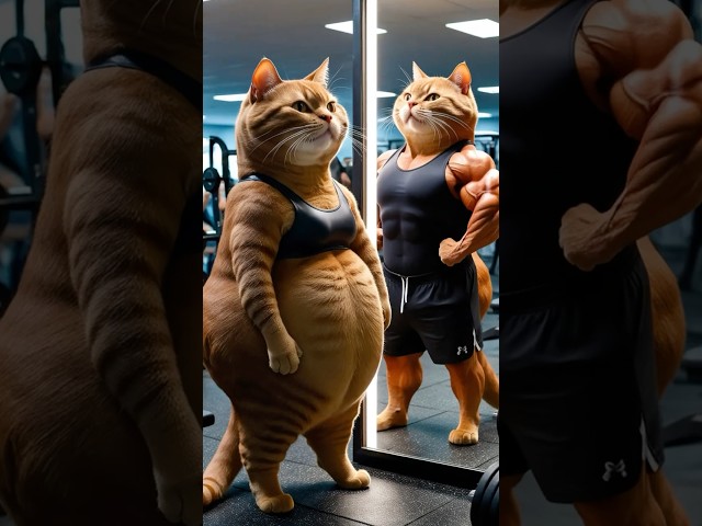 The cat worked hard, faced challenges, and lost weight. | cat sucess | #100kviews#fearfiles#viralvid