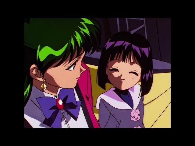 Sailor Moon Sailor Stars VIZ Dub Final Episode Haurka Michiru Setsuna & Hotaru Sees Shooting Stars