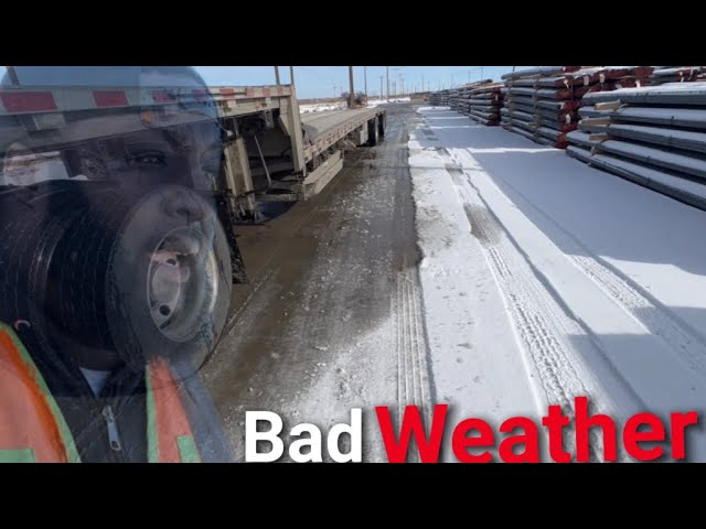 BAD WEATHER WARNINGS “IT AINT WORTH IT” FLATBED TRUCK DRIVER