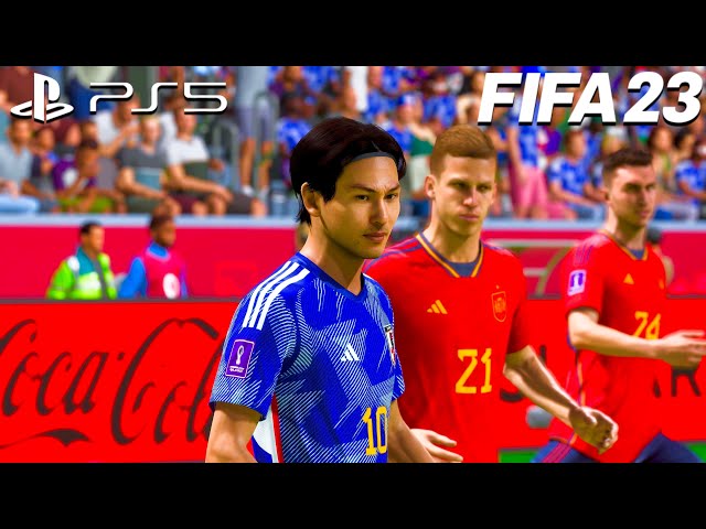 FIFA 23 PS5 | 日本 vs スペイン | カタール・ワールドカップ | 4K |【AI vs AI】