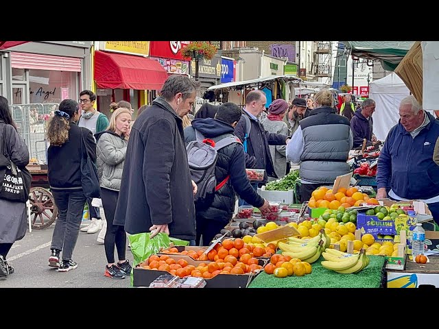 Islington High Street, Chapel Open Market North London - October 2022 | London Autumn Walk [4K HDR]