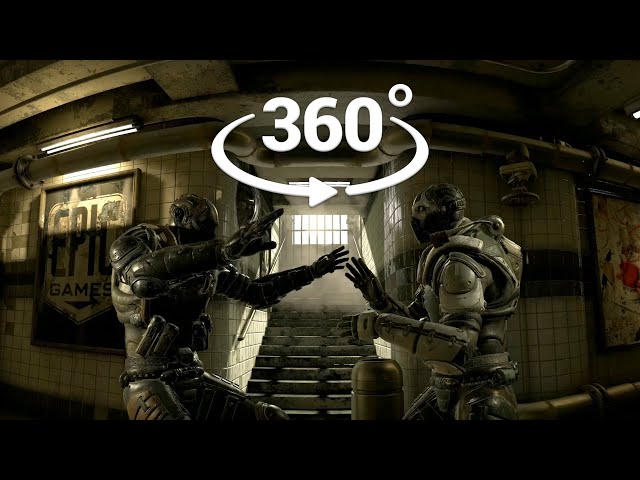 360° 8K Sequencer Subway - Confrontation of Soldiers of the Future