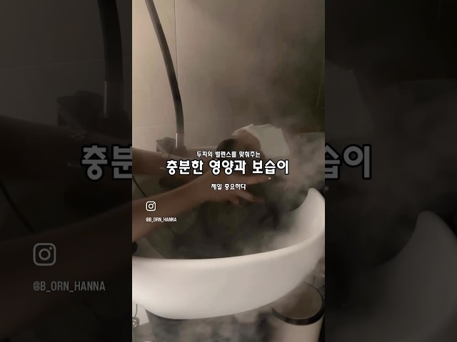 " 건조하면 붙임머리도 무너진다...💦 지금부터 관리하세요!!"   원인은 바로 보습 부족❗️#헤드스파 #두피관리 #강남구청역미용실 #비오른헤어