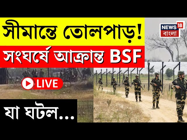 LIVE | India Bangladesh Border | সীমান্তে তোলপাড়! সংঘর্ষে আক্রান্ত BSF ! যা ঘটল... | Bangla News