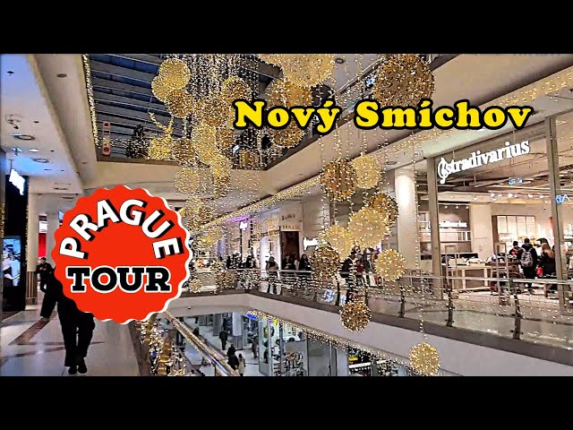 Nový Smíchov Shopping Centre. Walking tour of Prague, Czech Republic.