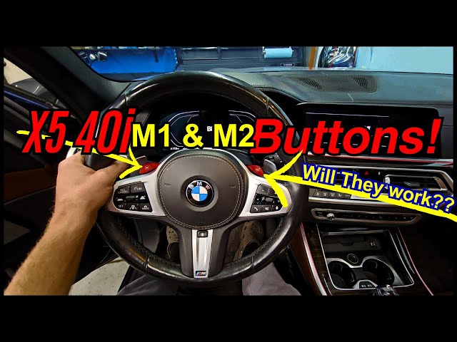 BMW x5: M1 and M2 Steering Wheel Buttons installation!