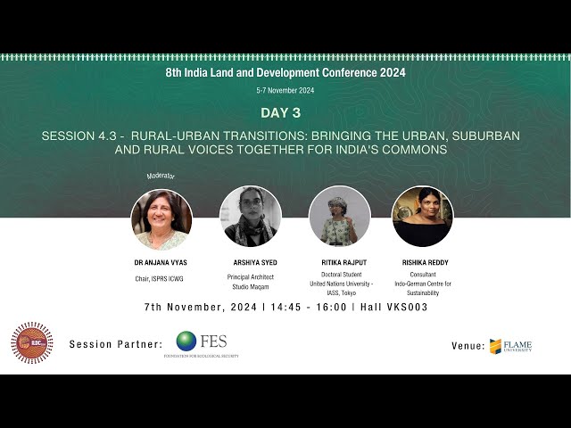 Rural-Urban Transitions: Bringing the Urban, Suburban and Rural Voices Together for India's Commons