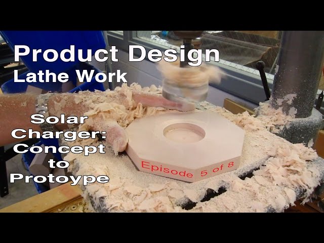 Lathe Turning Plastic Prototyping Product Design: Mobile Solar Charger power bank Part 5