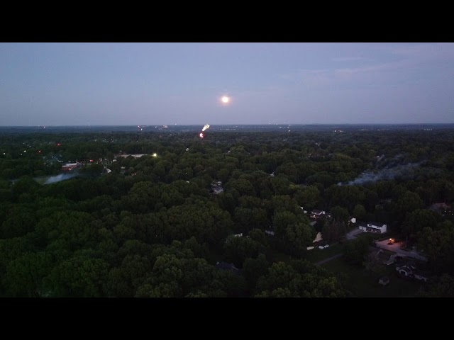 Fireworks July 4, 2020 from drone, Stow Ohio