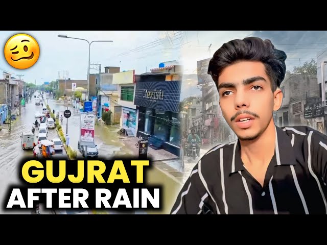 Heavy Rain in GUJRAT | Gujrat main Barish k bad k halat | Gujrat City After Rain | Soft Swirl Gujrat