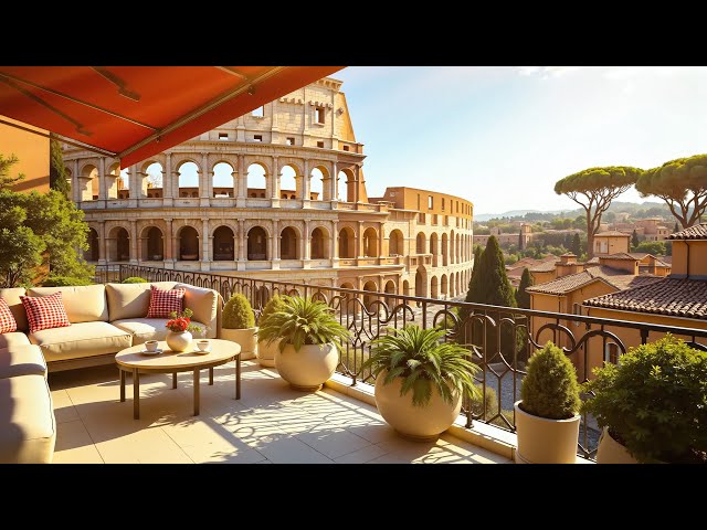 Roman Balcony Jazz ☕ Coffee & Chill at an Italian Balcony | Music for Relaxing, Studying and Working