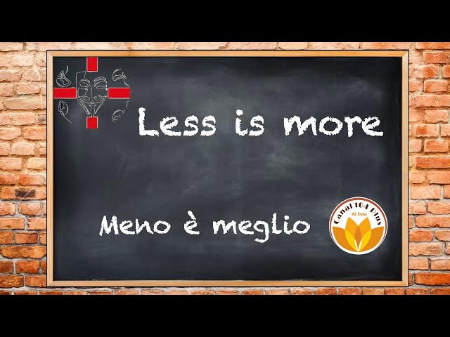 Less is more