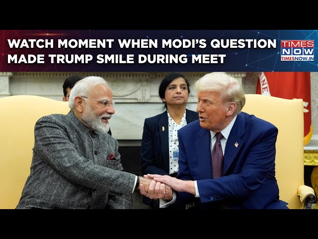 Modi-Trump Meet: Watch Moment When PM's Question Made US president Smile During White House Talks