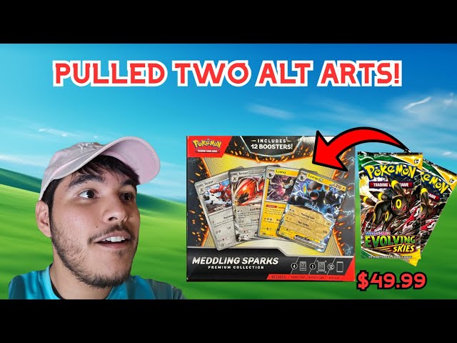 Pulling Evolving Skies Alt Arts Back To Back! - Meddling Sparks Premium Collection Opening