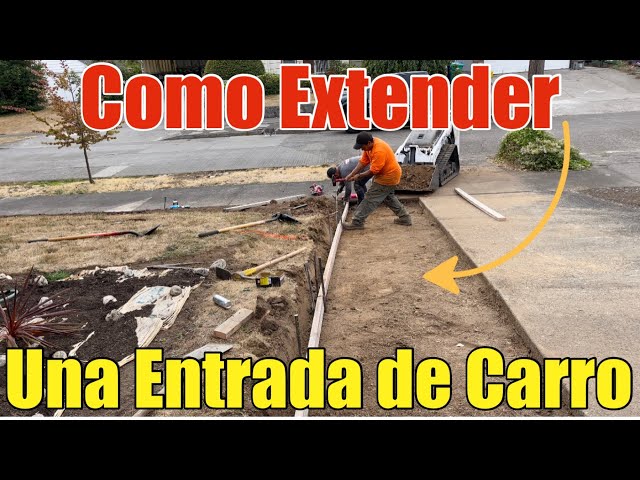 Como Preparar La Base y Sentar Formas Para Extender o Expandir Una Entrada de Carro Paso a Paso