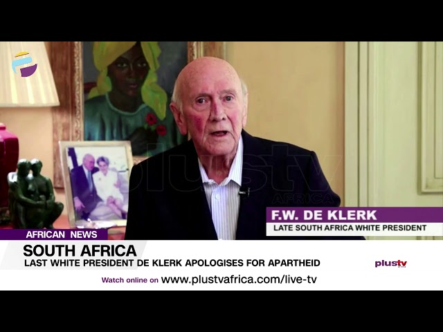 South Africa: Last White President De Klerk Apologises For Apartheid | AFRICAN