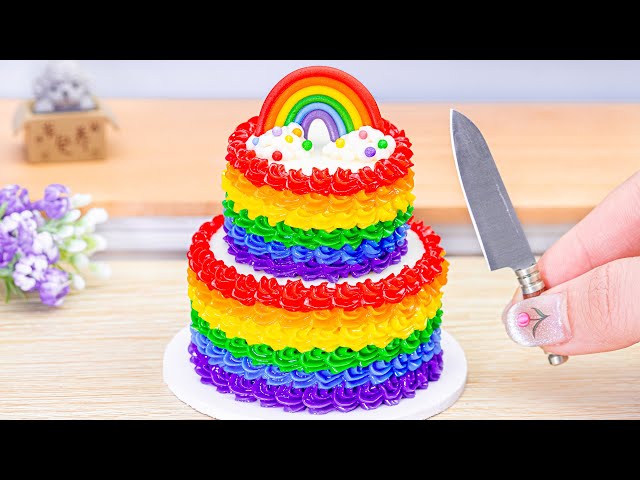 Miniature Rainbow Cake Recipes🌈Mini Rainbow Chocolate Cake Decorating Ideas By Baking Yummy