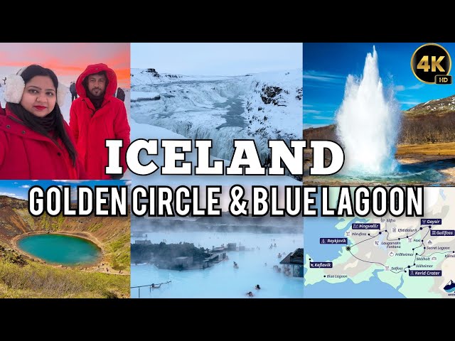 ICELAND IN WINTER - GOLDEN CIRCLE Full Tour(Geysers,Gullfoss,Thingvellir) & Blue Lagoon Volcanic Spa