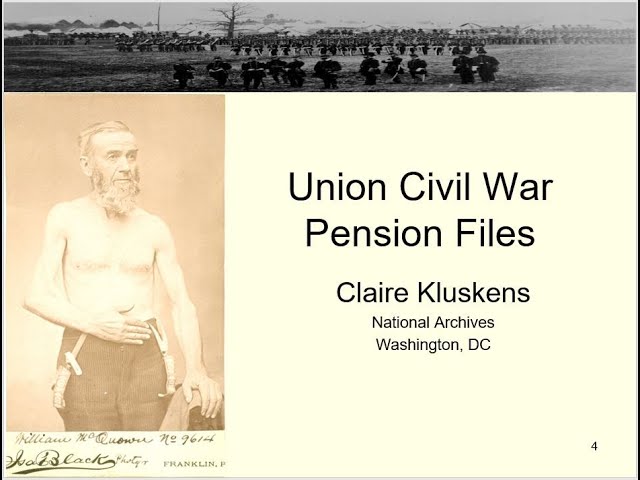 2013 Genealogy Fair - Union Civil War Pension Files