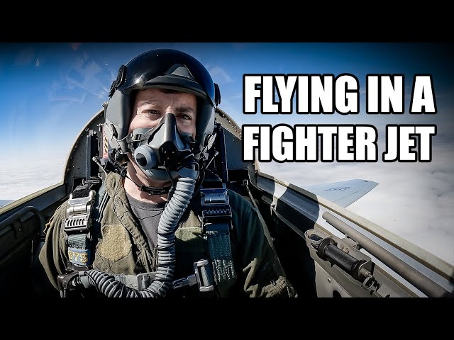 Flying in a fighter jet