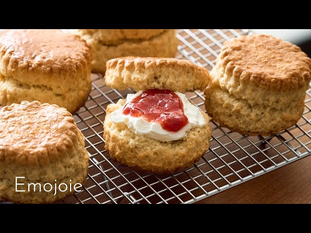 Scones with Homemade Clotted Cream and Strawberry Jam Recipe