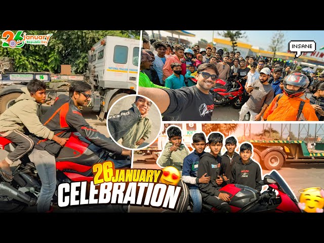 Ya kya hogaya Republic Day Ride pai 😨 Huge Crowd + Reaction to Superbikes 🔥