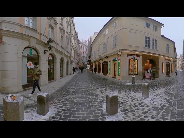 Snowy Prague 2 History Walk 360 Tour Czech Republic