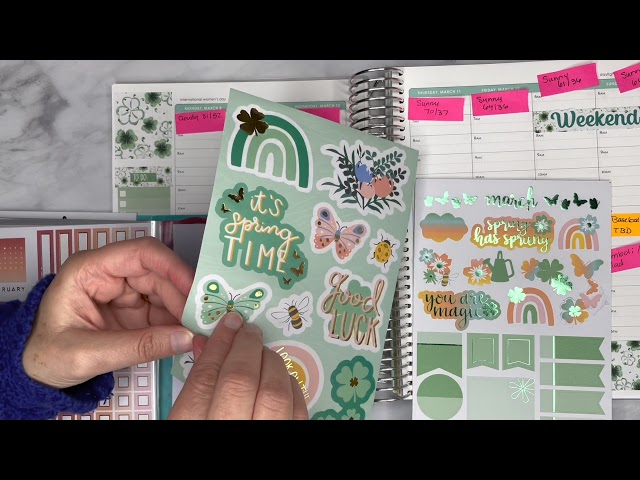 Plan With Me / Erin Condren Hourly PlannerKate and EC Stickers 🍀