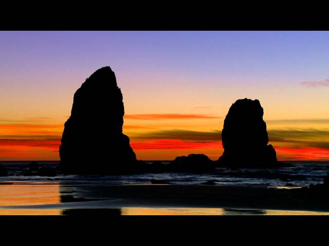 Cannon Beach - Brilliant Oregon Sunset in HD