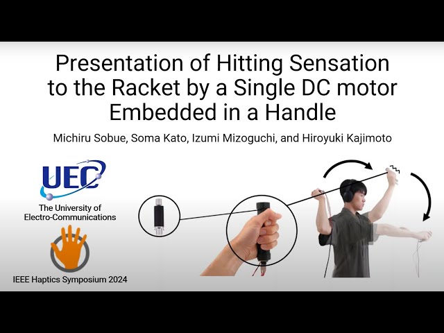 Sobue et al., Presentation of hitting sensation to the racket by a single..., Haptics Symposium 2024