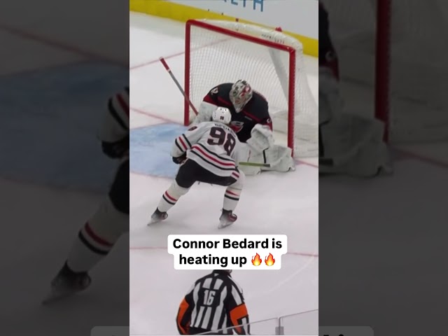 Connor Bedard = Heating up! 🔥 #blackhawks #connorbedard #nhl #highlights