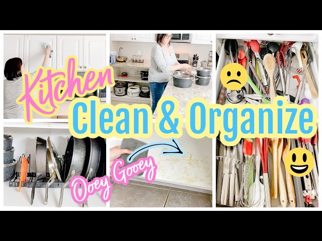 2021 KITCHEN ORGANIZATION & CLEAN WITH ME |CABINETS & DRAWER ORGANIZATION |SIMPLE ORGANIZING SYSTEMS