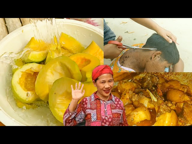 PUMPKIN WITH DRIED SHRIMP CURRY RECIPE🦐🍲|PORK NAGA STYLE ✨️