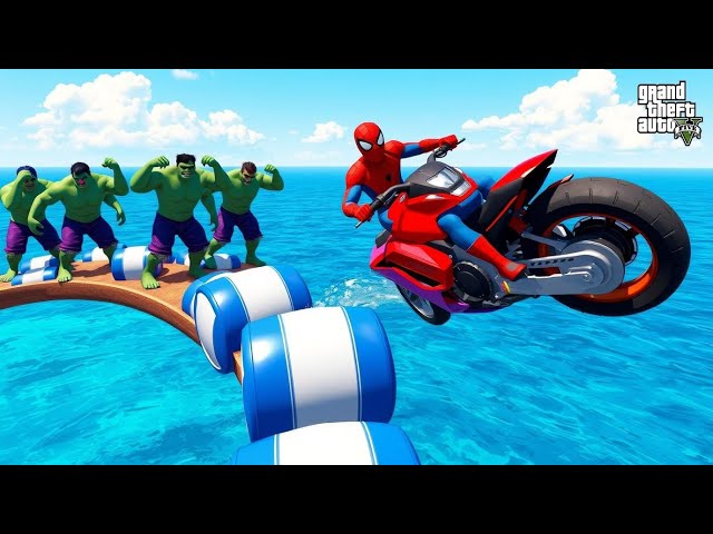 Spiderman vs All super Heroes Gta 5 #gta5 #gta5spidermanfunnyjump #gta5funnymoments