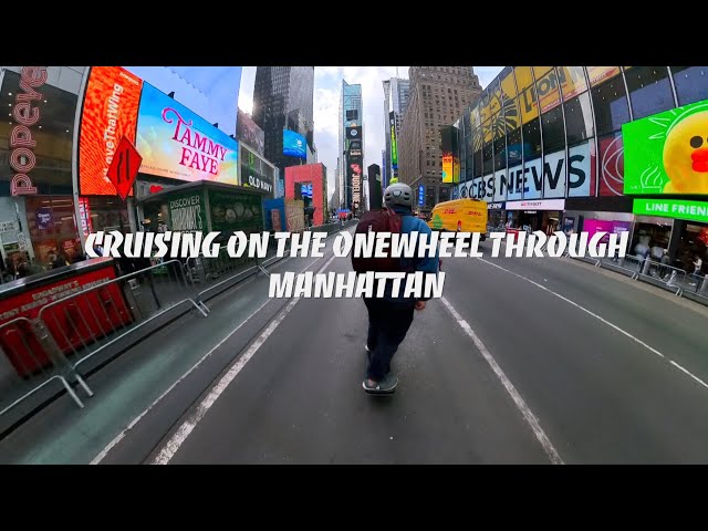 Cruising on the Onewheel through Manhattan