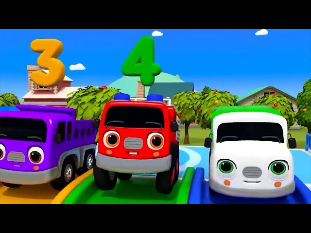 Wheels On The Bus Go To Town | Learn Traffic safety Song | Nursery Rhymes & Kids Songs